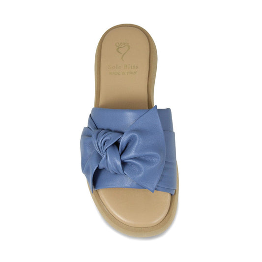Bailey: Denim Blue Leather Shoes Sole Bliss