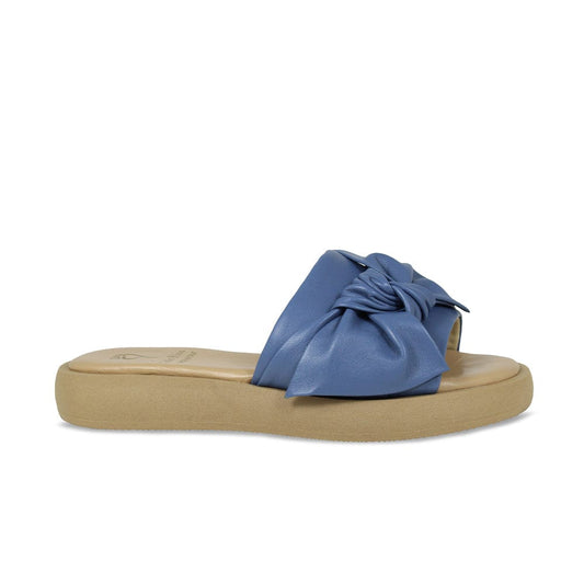 Bailey: Denim Blue Leather Shoes Sole Bliss