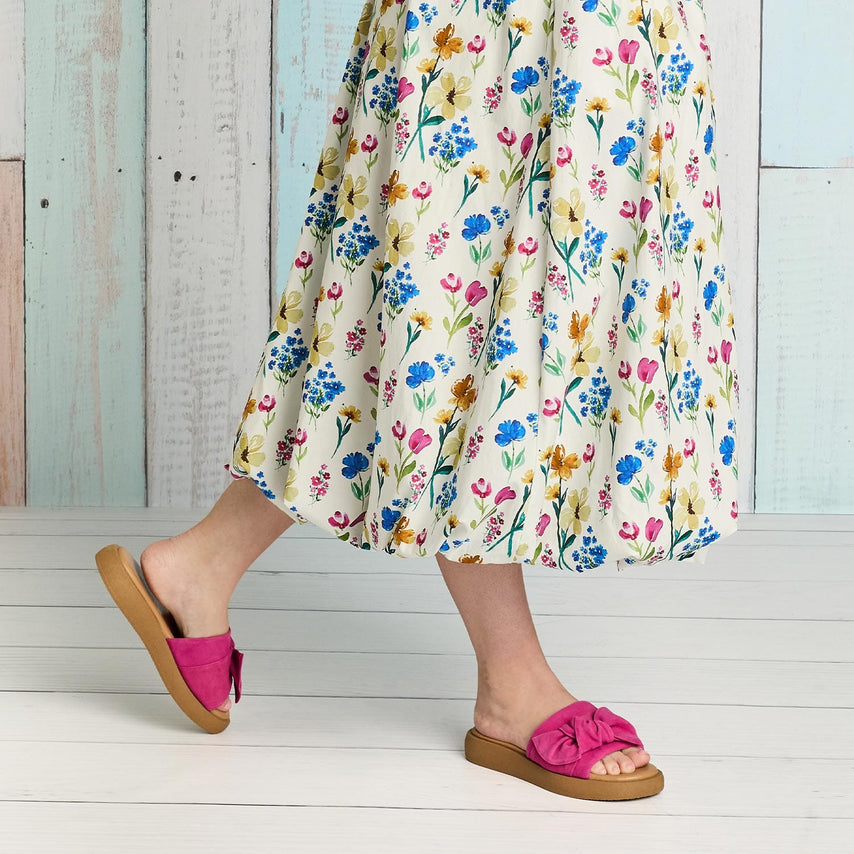 Bailey: Fuchsia Suede Shoes Sole Bliss
