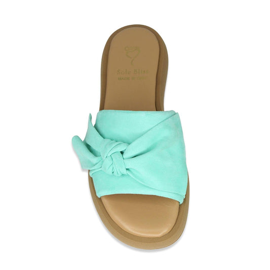 Bailey: Aqua Suede Shoes Sole Bliss