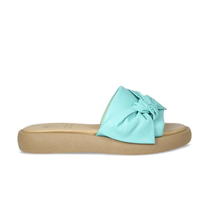 Shoes Bailey: Turquoise Leather Sole Bliss USA