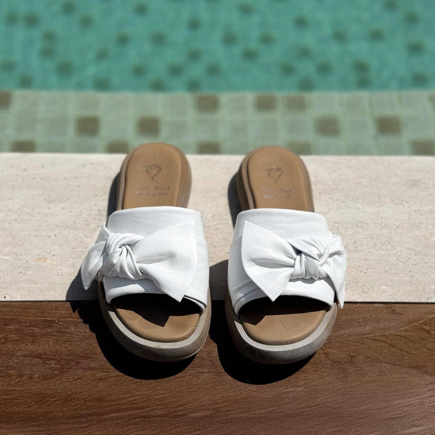 Bailey: White Leather Shoes Sole Bliss