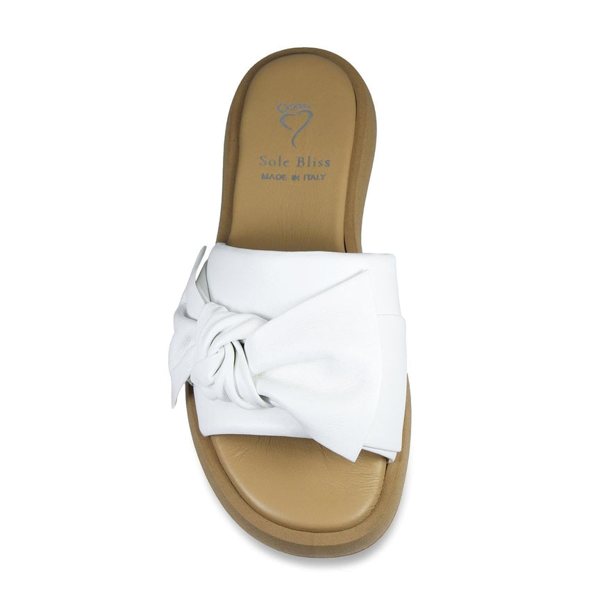 Bailey: White Leather Shoes Sole Bliss