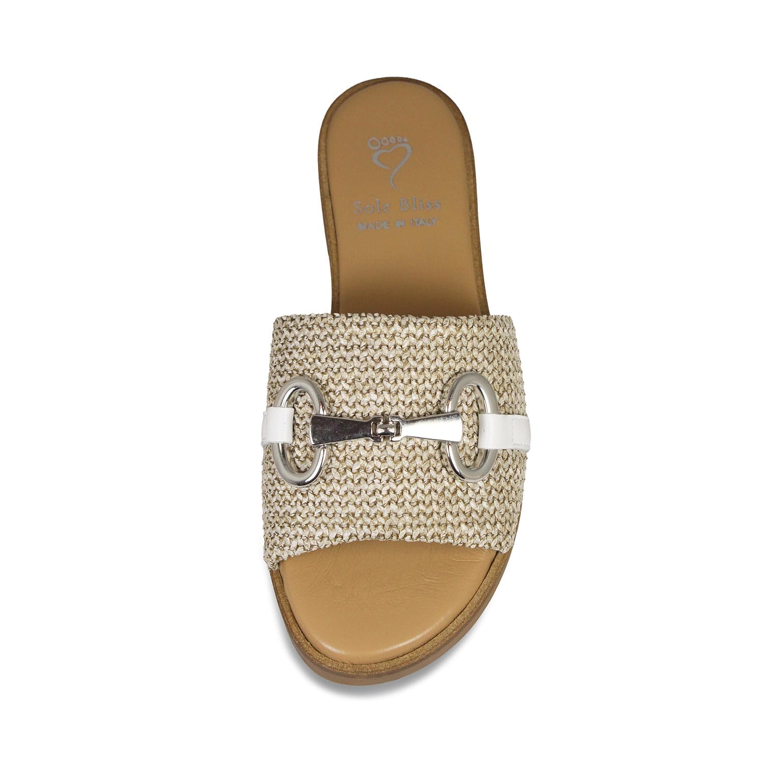 Bardot: Raffia & White Leather Shoes Sole Bliss