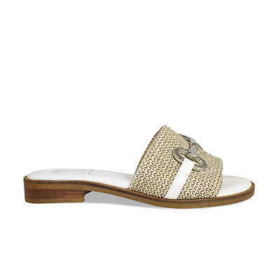 Shoes Bardot: Raffia & White Leather Sole Bliss USA