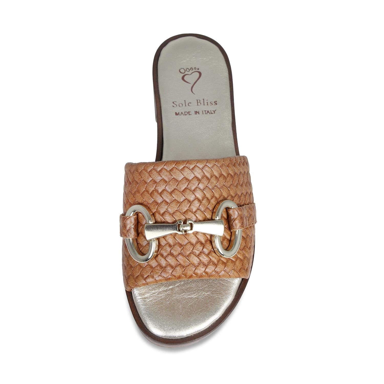 Bardot: Tan Weave Leather Shoes Sole Bliss