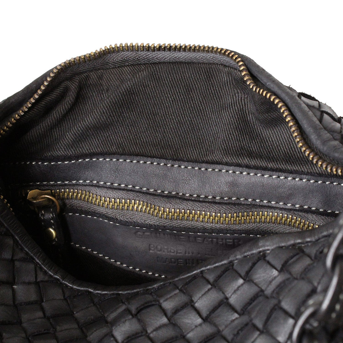Bethany: Black Weave Leather Bags Sole Bliss Black Weave Leather