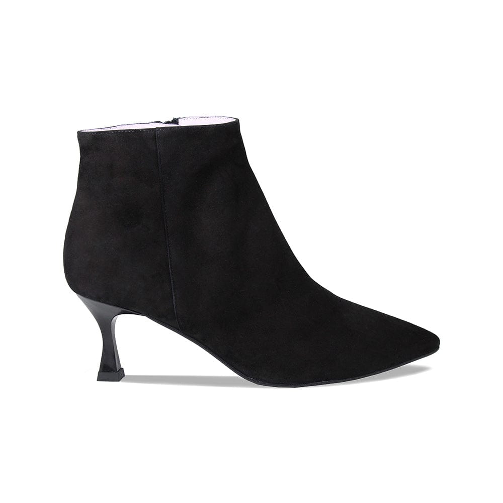 Billie Black Suede Ankle Boots for Bunions Sole Bliss USA