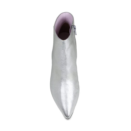 Billie: Silver Leather Boots Sole Bliss