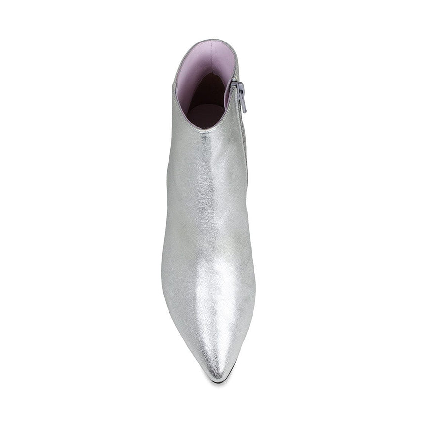 Billie: Silver Leather Boots Sole Bliss