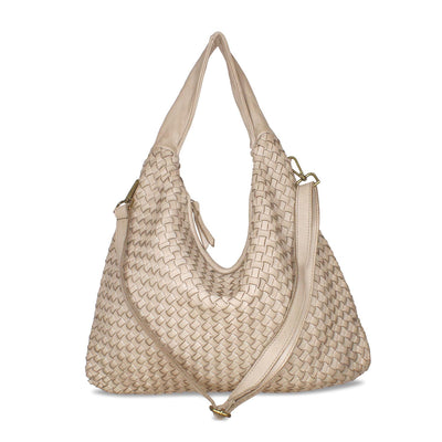 Bags Blythe: Pale Taupe Weave Leather Sole Bliss USA