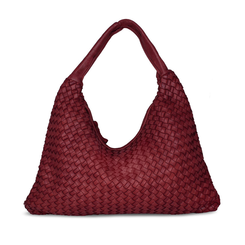 Blythe: Bordeau Weave Leather Bags Sole Bliss Bordeau Weave Leather