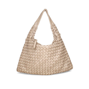 Bags Bronte: Pale Taupe Weave Leather Sole Bliss USA