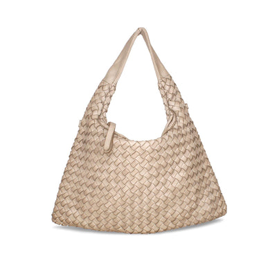 Bags Bronte: Pale Taupe Weave Leather Sole Bliss USA
