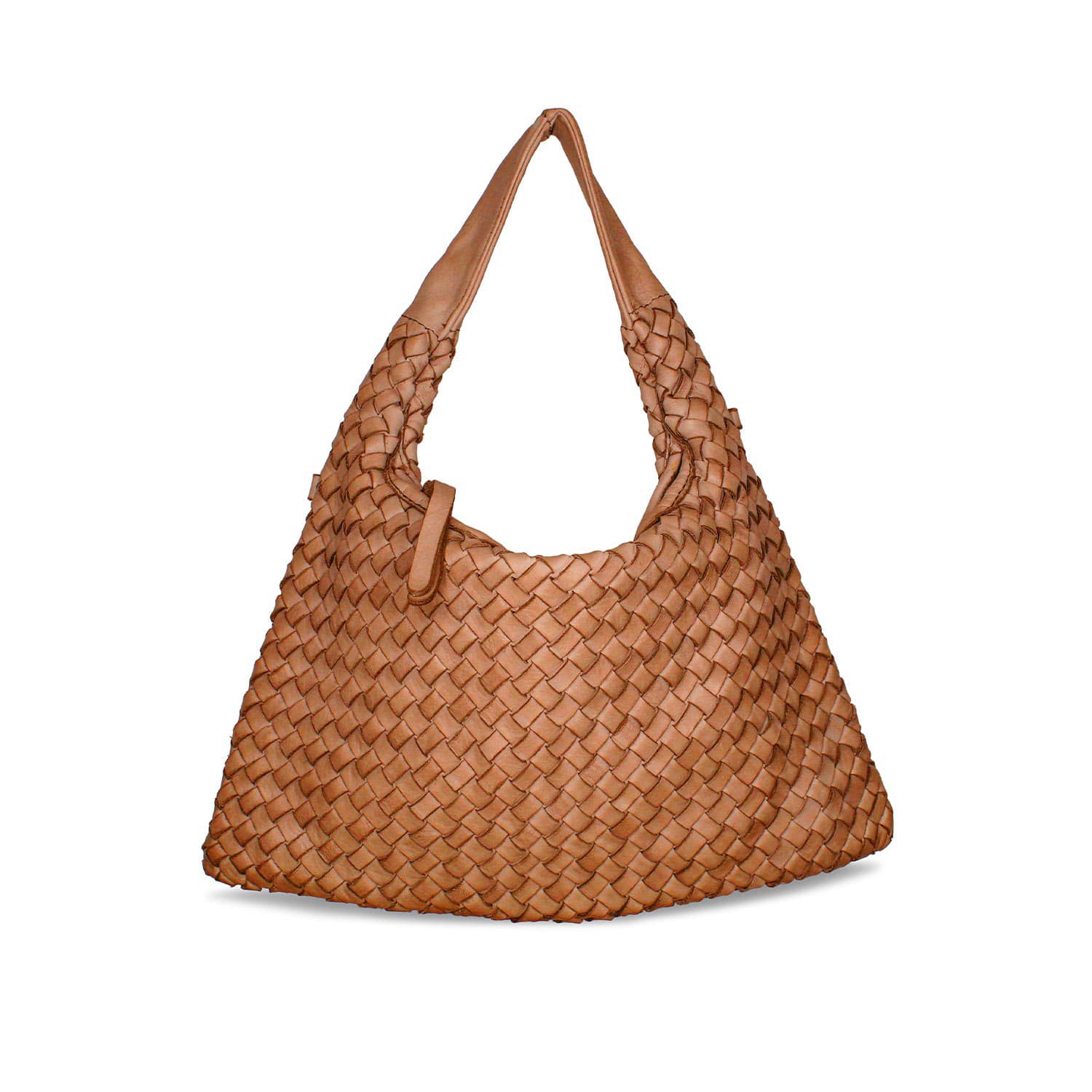 Bronte: Tan Weave Leather Bags Sole Bliss Tan Weave Leather