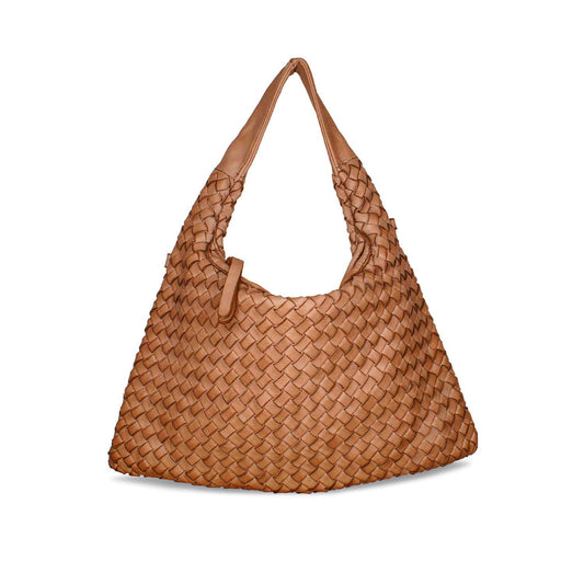 Bronte: Tan Weave Leather Bags Sole Bliss Tan Weave Leather
