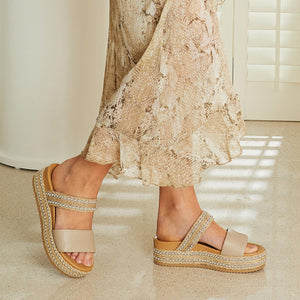 Shoes Brooke: Pale Taupe Leather Sole Bliss USA