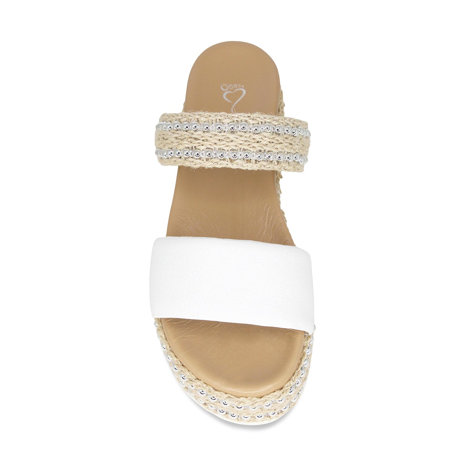 Brooke: White Leather Shoes Sole Bliss