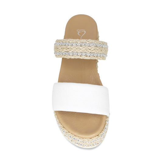 Brooke: White Leather Shoes Sole Bliss