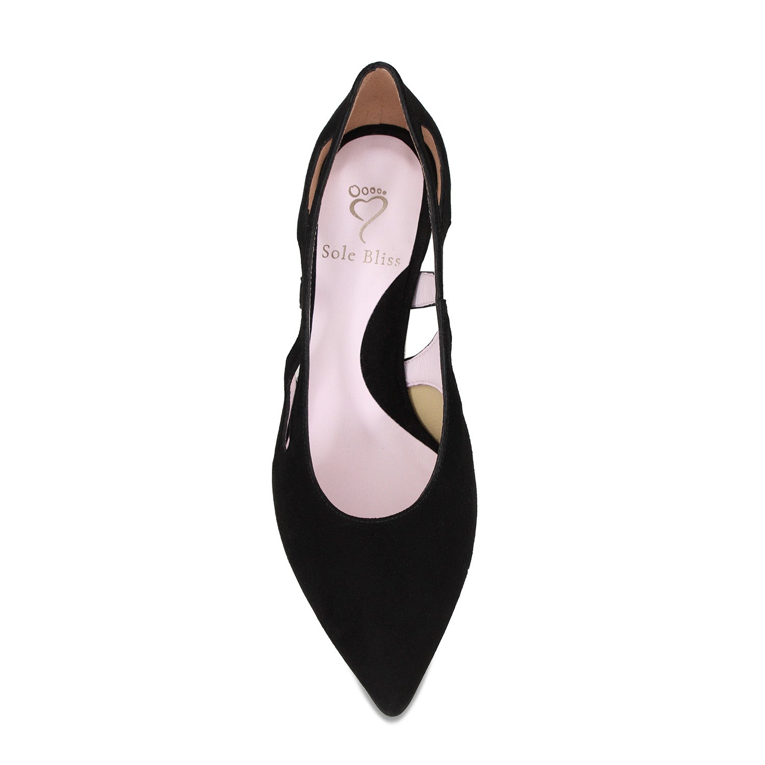 Camille: Black Suede Shoes Sole Bliss