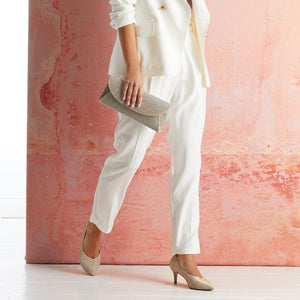 Shoes Carmen: Metallic Taupe Sole Bliss USA