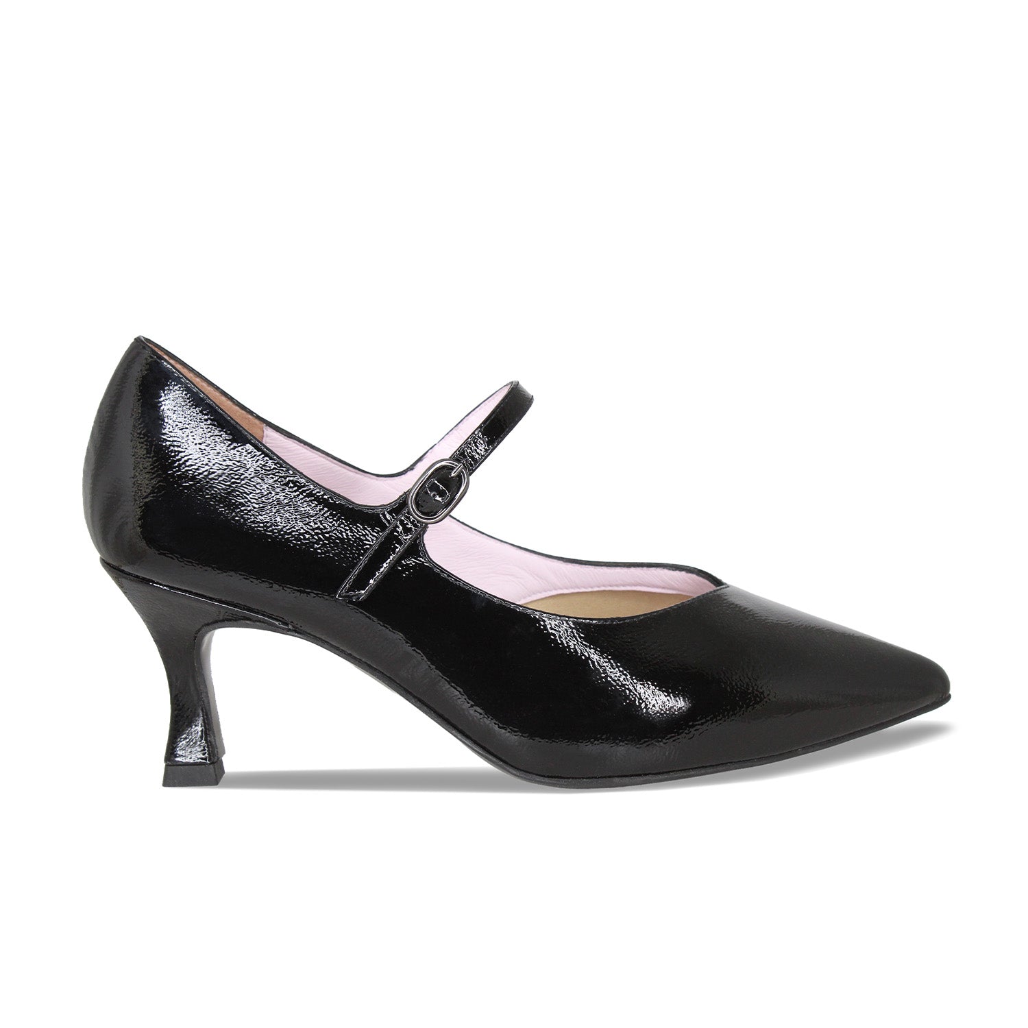 Cate: Black Leather Shoes Sole Bliss