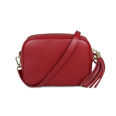 Red leather cross body bag uk on sale