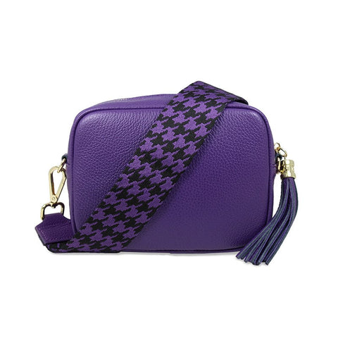 Purple leather online purse