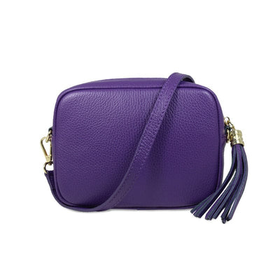 Purple leather crossbody bag Clearance