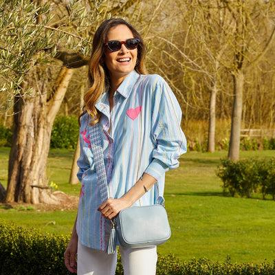 Bags Coco: Pale Blue Leather Sole Bliss USA