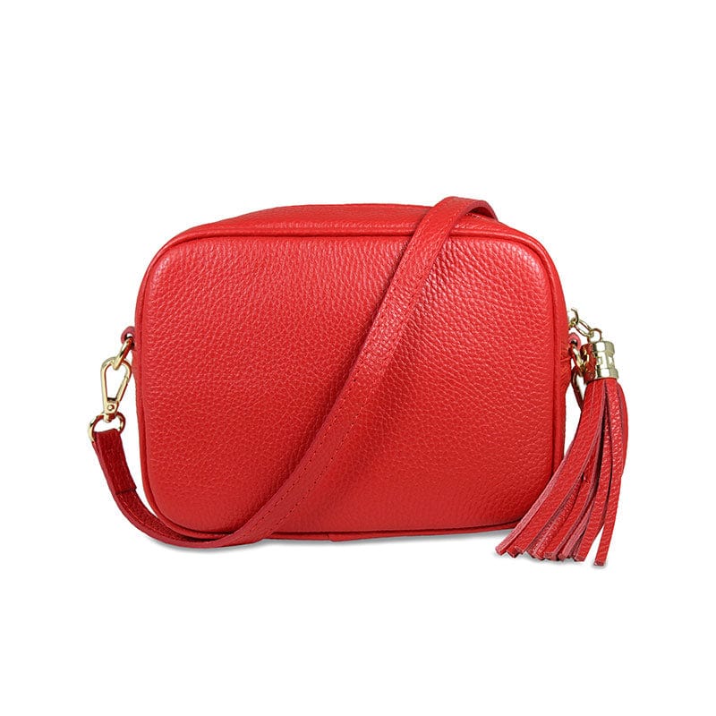 Coco: Red Leather & Taupe Trim