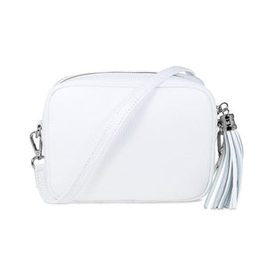 Bags Coco: White Leather & Cream Trim Sole Bliss USA