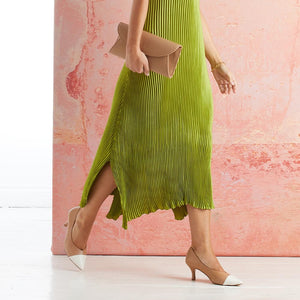 Shoes Cora: Sand & Ivory Leather Sole Bliss USA