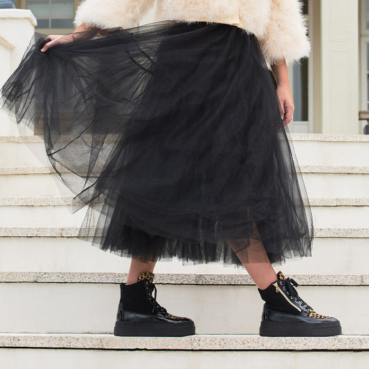 Destiny-Fur: Black Patent, Suede & Luxe Leopard