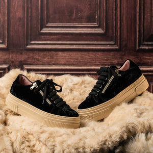 Shoes Diva: Luxe Black Velvet Sole Bliss USA