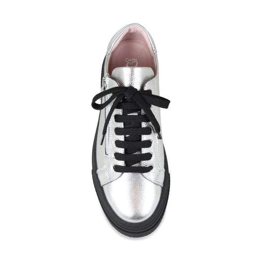 Diva: Silver Leather & Black Shoes Sole Bliss