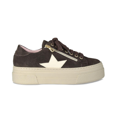 Shoes Diva-Star: Chocolate Suede & Cream Leather Sole Bliss USA
