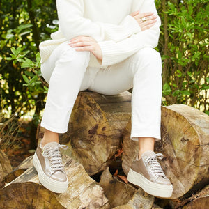 Shoes Diva-Fur: Taupe Patent Leather Sole Bliss USA