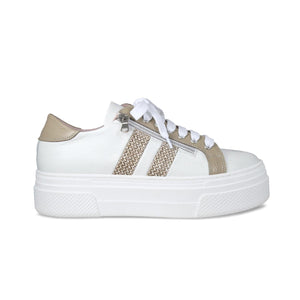 Shoes Diva: White Leather & Taupe Raffia Sole Bliss USA