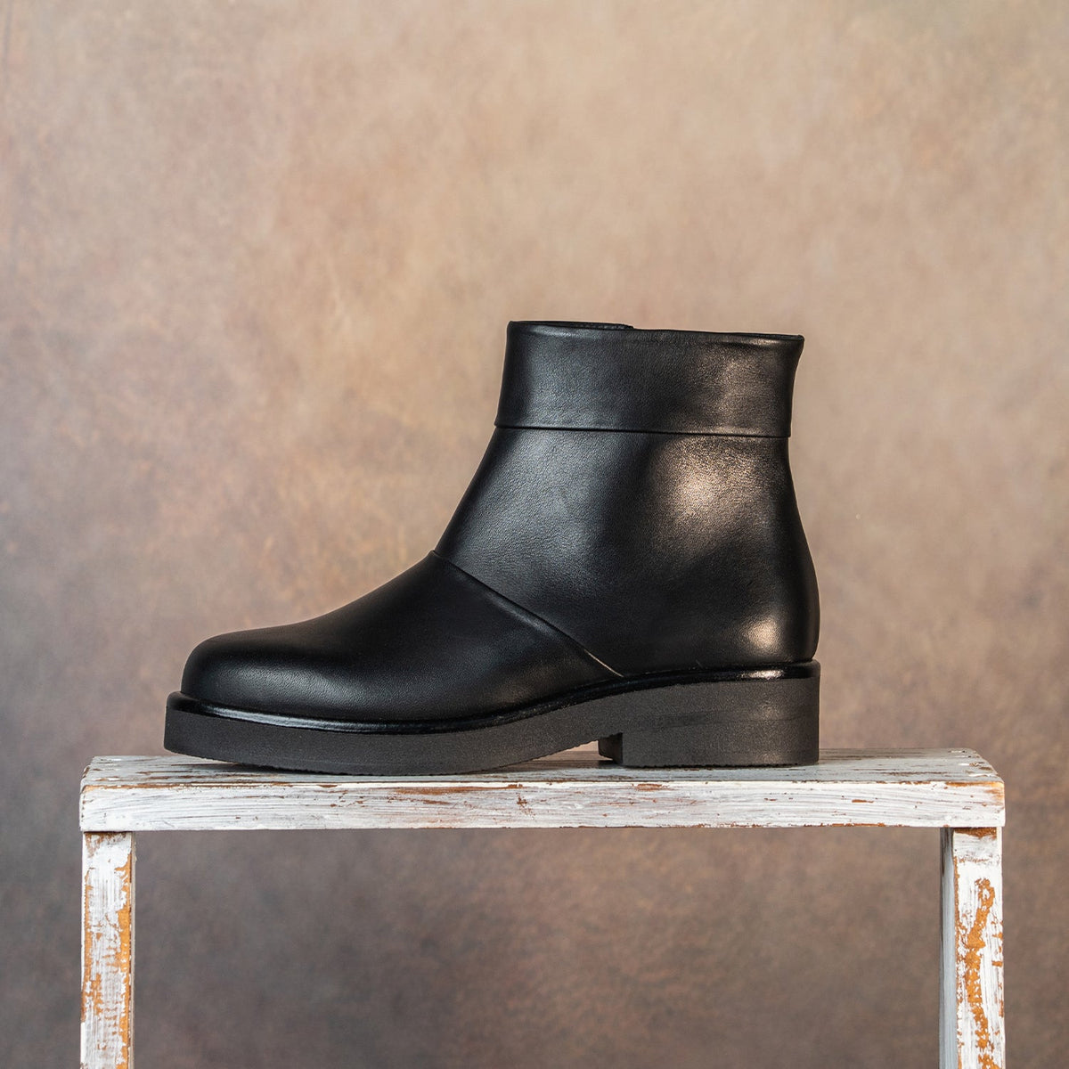 Eleanor: Black Leather Boots Sole Bliss