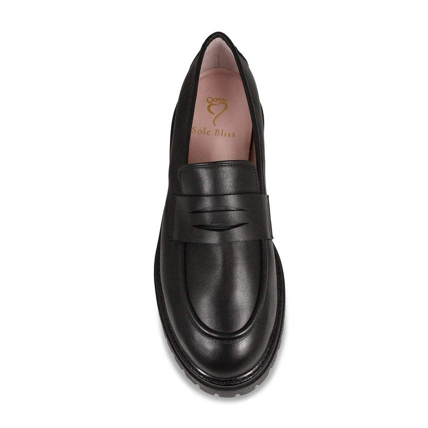 Fame: Black Leather Shoes Sole Bliss