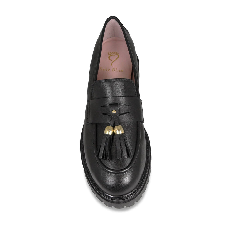 Fame: Black Leather Shoes Sole Bliss