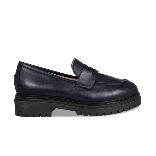 Fame: Navy Leather Shoes Sole Bliss