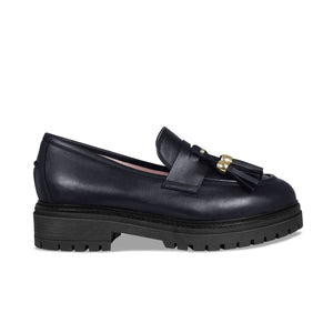 Shoes Fame: Navy Leather Sole Bliss USA