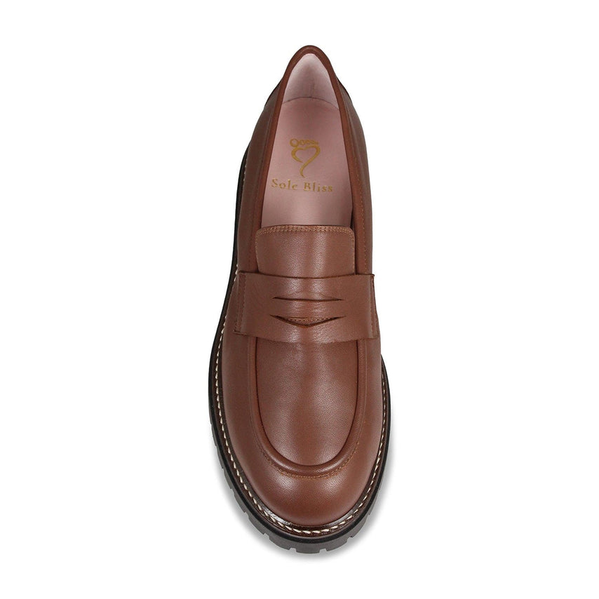 Fame: Tan Leather Shoes Sole Bliss