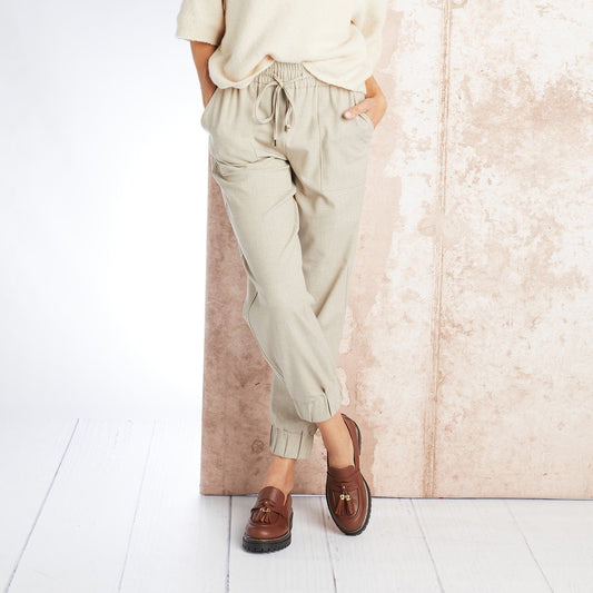 Fame: Tan Leather Shoes Sole Bliss