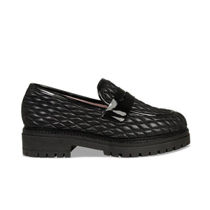 Shoes Fantasy: Black Quilted Leather Sole Bliss USA