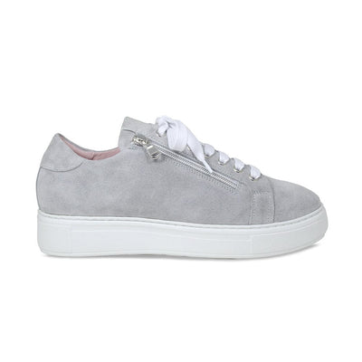 Feather: Pale Gray Suede