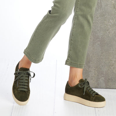 Shoes Feather: Olive Suede Sole Bliss USA