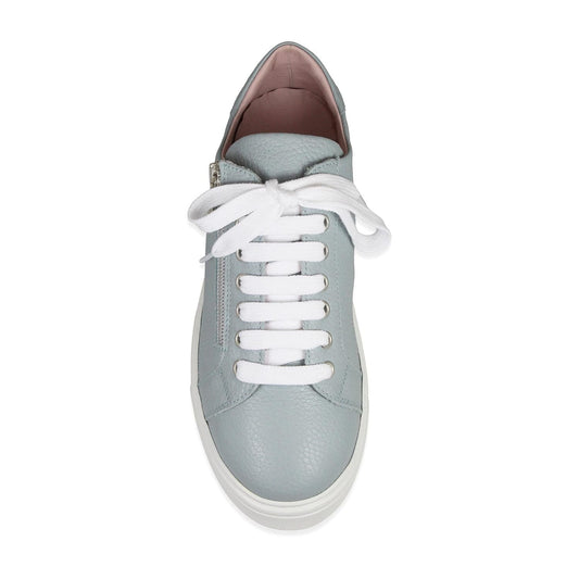 Feather: Pale Blue Leather Shoes Sole Bliss